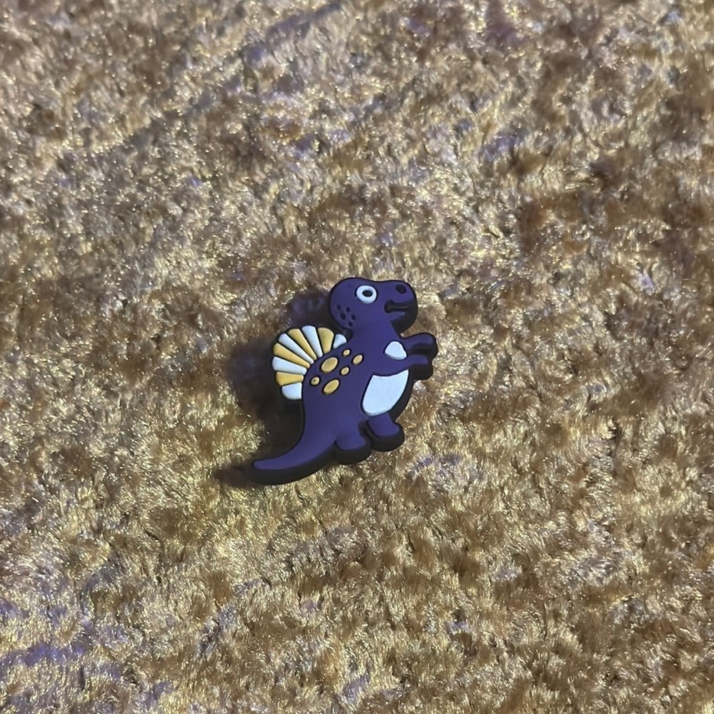 Kids Purple Dinosaur Jibbitz Shoe Charm  Accessory For Crocs & Shoes New 5/$15